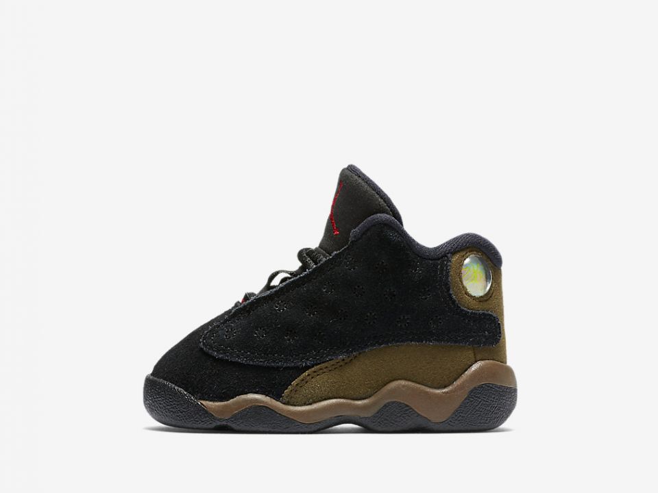jordan 13 olive green and black